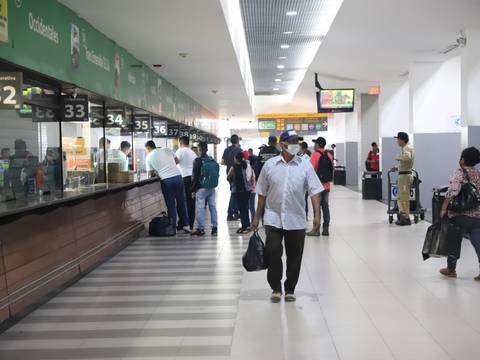 Las terminales de Guayaquil prevén movilizar 191.528 pasajeros hasta el lunes 25 de julio