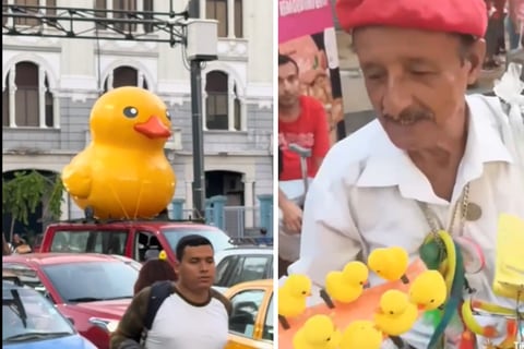 Patito kawaii de las fiestas julianas: de dónde salió el accesorio amarillo que todos vestían en el centro de Guayaquil este fin de semana