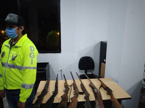 En El Carmen decomisan once armas que serían utilizadas para delitos 