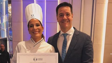 La periodista Gabriela Díaz se graduó como chef