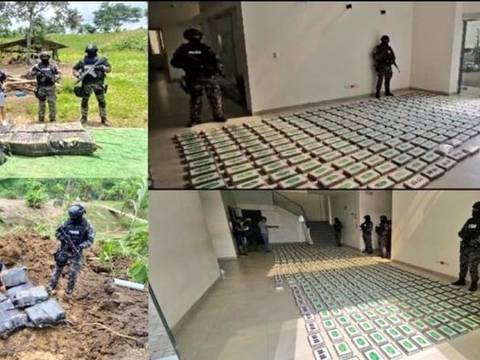 620 bloques de cocaína se incautaron en Pedernales, Manabí
