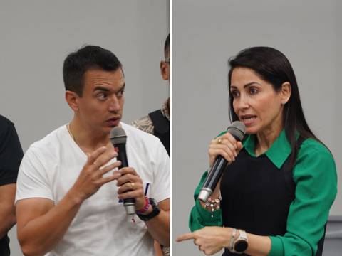 Daniel Noboa y Luisa González conversaron, por separado, con estudiantes de la Espol