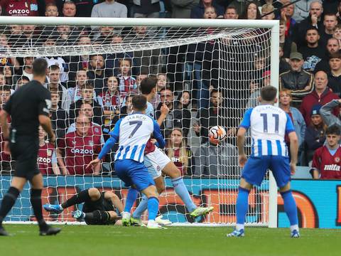 ¡Jornada gris para el Brighton y Pervis Estupiñán! Aston Villa goleó 6-1 a The Seagulls y el tricolor marcó un autogol