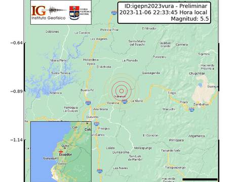 Temblor de magnitud 5,2 se sintió en Guayaquil y otras localidades de Ecuador la noche de este lunes 6 de noviembre