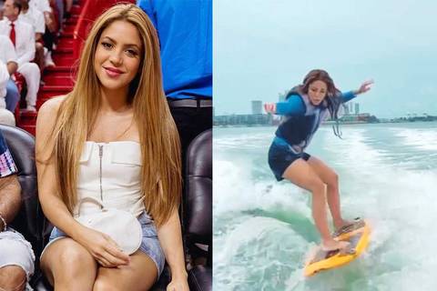 Shakira presume sus habilidades en el wakeboard tras revelar cómo se enteró de la traicion de Piqué