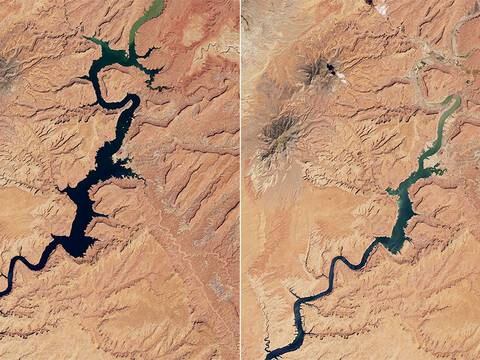 NASA muestra fotos de cómo se ha secado el lago de ‘El Planeta de los Simios’