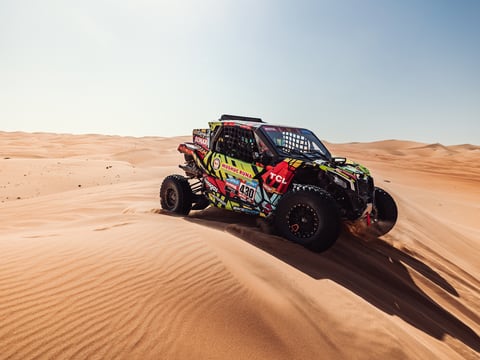 Sebastián Guayasamín salva el ‘infierno’ del desierto árabe y se mantiene en el top 10 del Rally Dakar