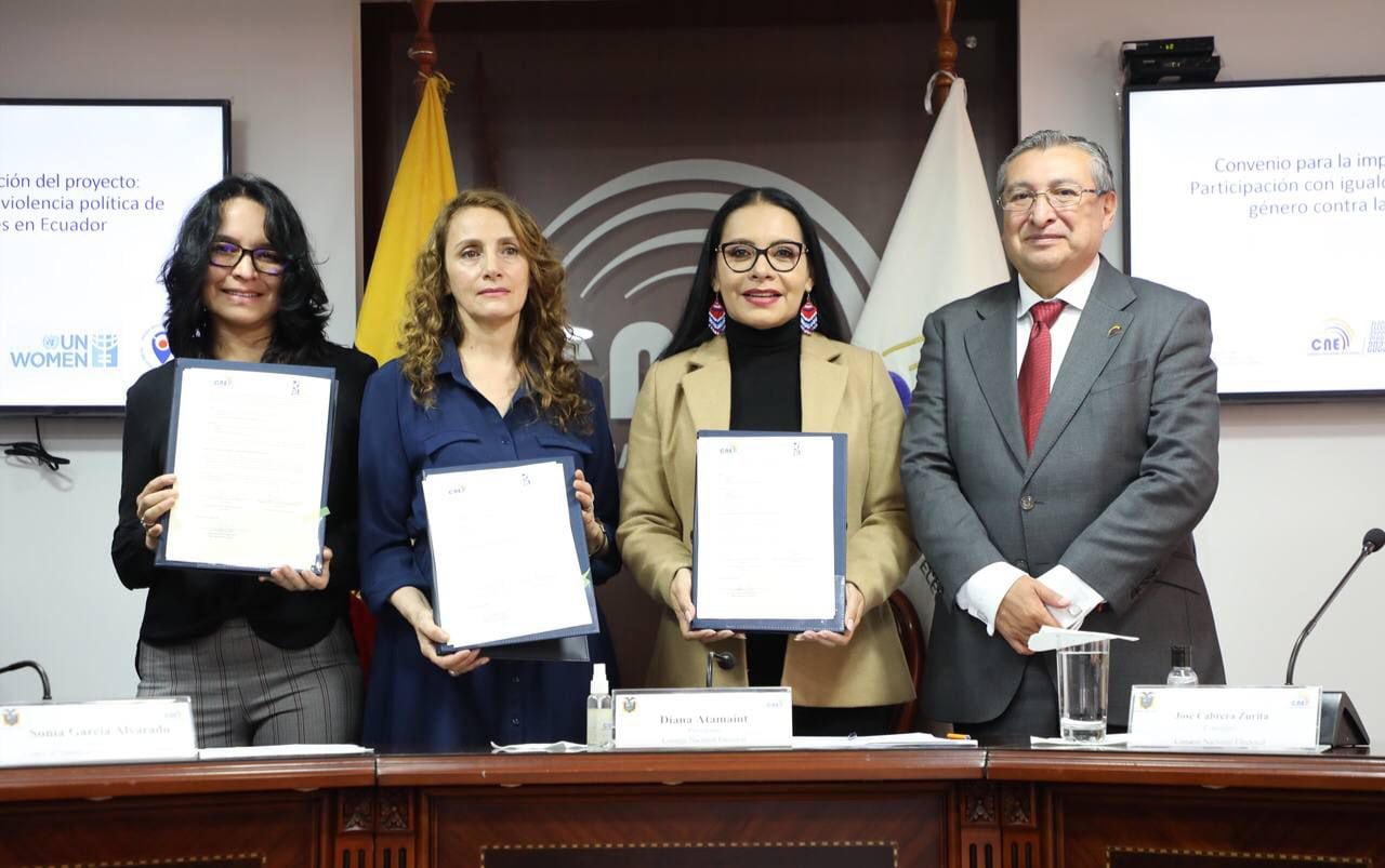 CNE suscribió convenio con la oenegé Ceplaes para asesorar jurídicamente y acompañar en casos de violencia política de género