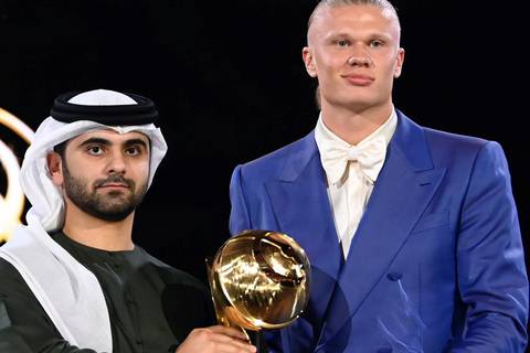 Erling Haaland, el mejor jugador del 2023 en los Globe Soccer Awards