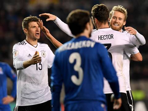 Alemania goleó 4-1 a Azerbaiyán por las eliminatorias a Rusia 2018