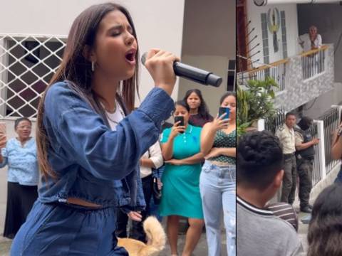 Dayanara sorprendió a fanáticas por el Día de la Madre: ofreció una serenata en un barrio de Guayaquil