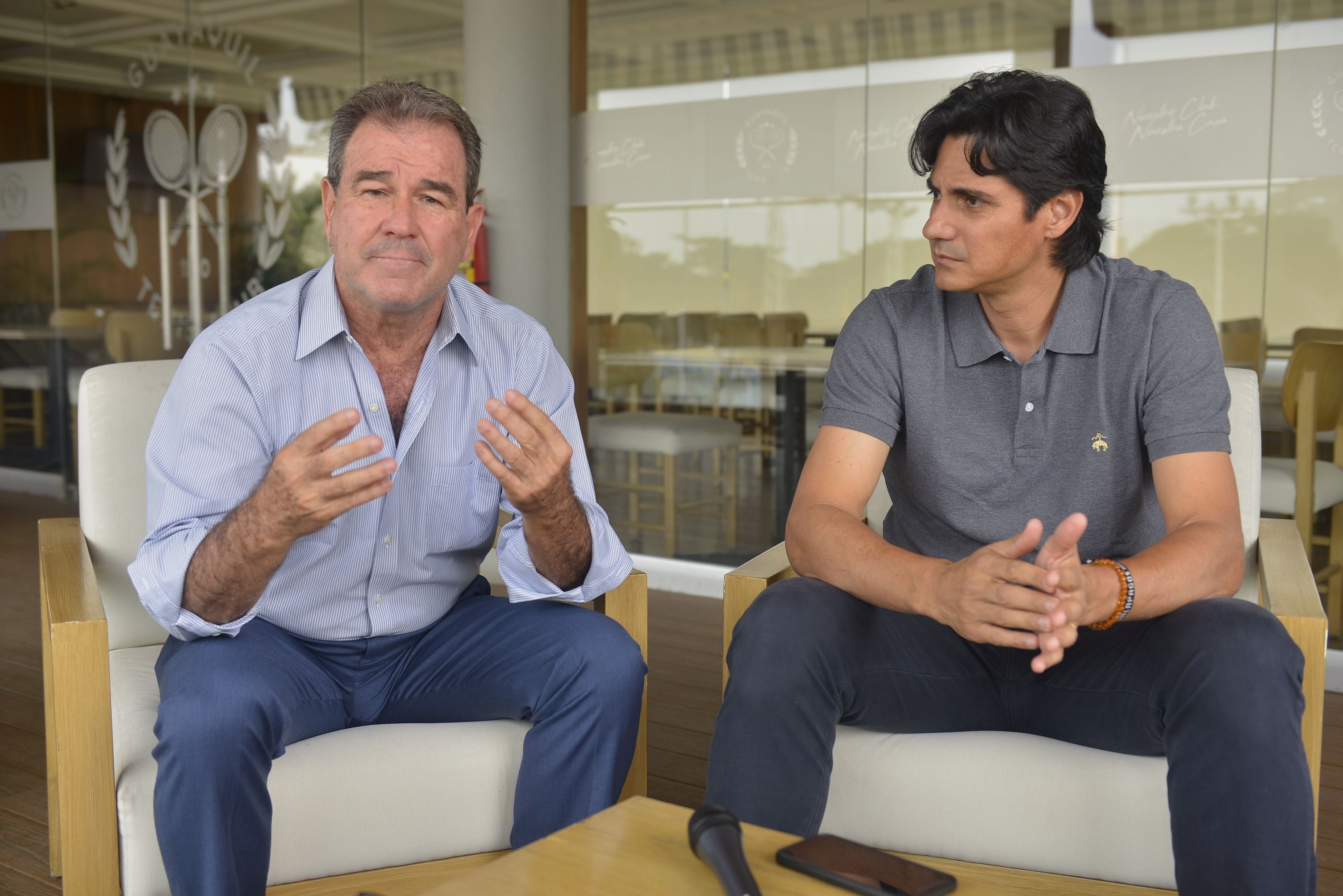Leonardo Bohrer-Nicolás Lapentti, binomio con pasado deportivo que busca ganar las elecciones en el Guayaquil Tenis Club