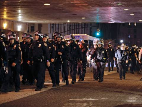 Policía interviene en la protesta propalestina en la Universidad de Columbia en Nueva York