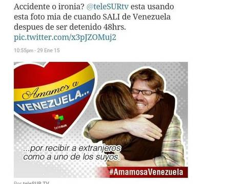 Periodista arrestado en 2013 dice que usaron su imagen para publicidad de Venezuela