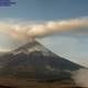 Emisión de ceniza en el volcán Cotopaxi este lunes 10 de abril