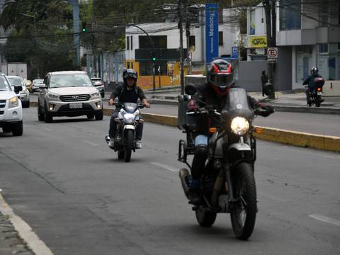 De 850.000 motos registradas legalmente en Ecuador, el 41 % de conductores tiene licencia tipo A