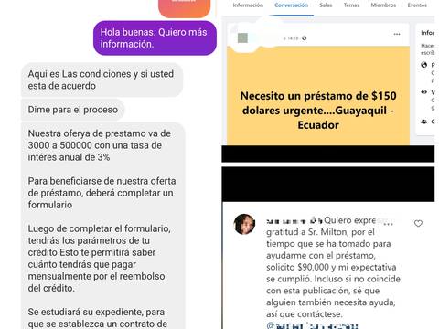 Hasta en redes sociales están los chulqueros en Ecuador, para frenar ese delito expertos recomiendan mayor inclusión financiera
