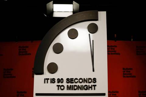 El Reloj del Apocalipsis vuelve a marcar 90 segundos, ese es el tiempo que le queda a la humanidad