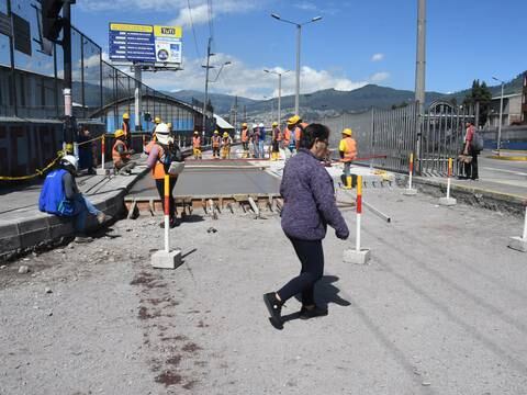 Municipio de Quito prevé finalizar rehabilitación de la avenida Napo a mediados de agosto