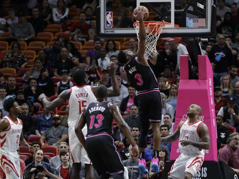 Heat sorprende a los Rockets, que pierden racha, en la NBA