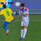Brutal patada de Gabriel Jesús a Eugenio Mena en el Brasil vs. Chile generó la reacción de Neymar