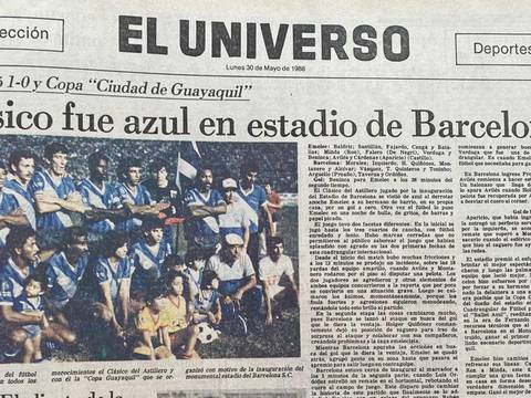 Emelec y el ‘Monumentalazo’ a Barcelona SC: 35 años del primer Clásico del Astillero en el estadio canario