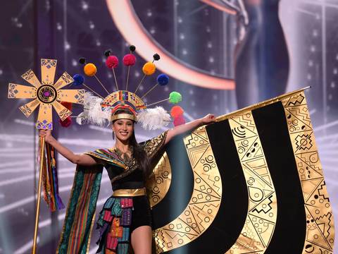 Leyla Espinoza recreó la Fiesta del Sol en el traje típico que usó en el Miss Universo