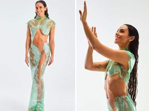 El vestido transparente “con vida propia” que usó la presentadora española Cristina Pedroche en la nochevieja del 2023