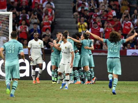 Arsenal golea 5-1 al París Saint-Germain en partido de pretemporada