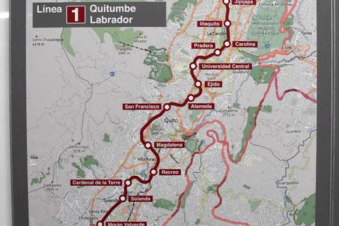 Este es el recorrido del Metro de Quito