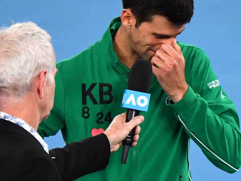[Video] Entre lágrimas, Djokovic dice que Kobe Bryant era su mentor