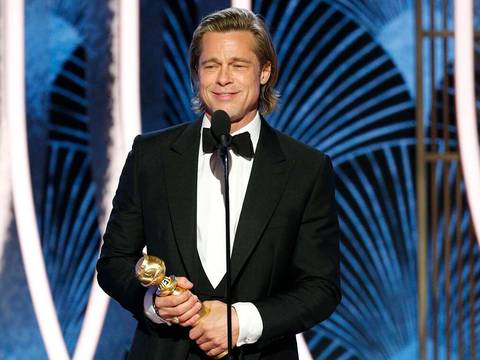 Brad Pitt se robó la noche en los Golden Globes, al lado de Leonardo DiCaprio