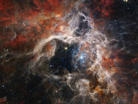 El nacimiento de estrellas, la imagen de la Nebulosa de la Tarántula que captó el telescopio James Webb