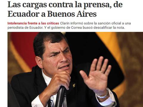 Diario argentino se defiende de críticas de embajadora de Ecuador en Buenos Aires