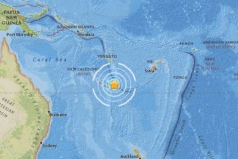 Terremoto de magnitud 7 se registra cerca de Nueva Caledonia