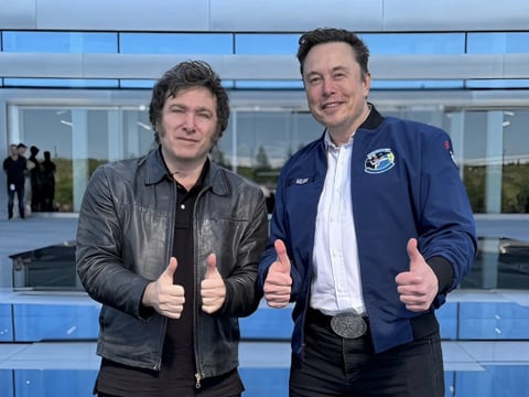 Javier Milei y Elon Musk se reúnen en la fábrica de Tesla en Texas