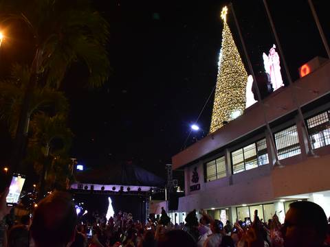 Con un show navideño, Solca encendió el árbol de la esperanza en Guayaquil 