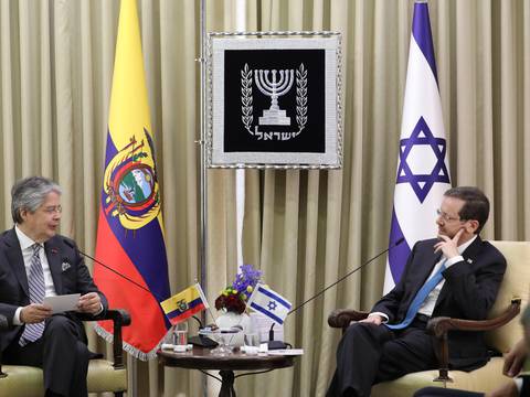 Guillermo Lasso se reúne con presidente israelí e insta a fortalecer relación bilateral