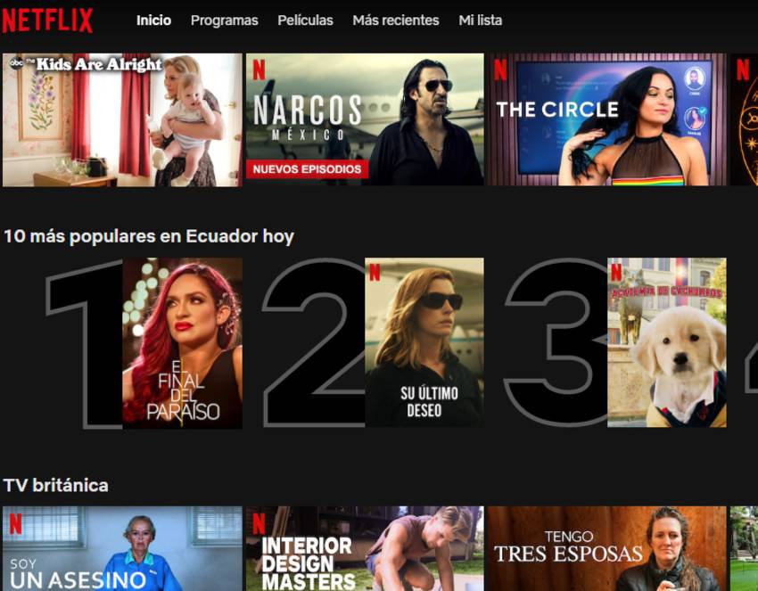 Ten de las películas y series populares en para Ecuador | Cine | Entretenimiento | El Universo