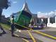 Nueve heridos en colisión de bus contra la entrada de un camposanto, en el norte de Quito