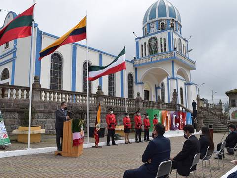 Mocha, en Tungurahua, conmemoró aniversario en medio de medidas preventivas de salud