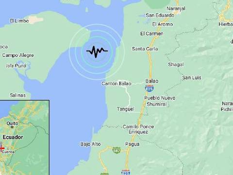 Sismo de magnitud 3,8 se sintió en zona del cantón Balao, en Guayas