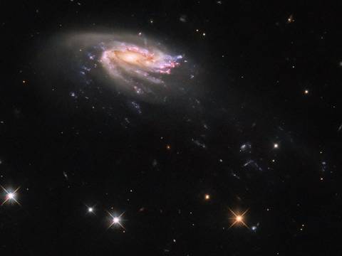 Hubble capta nueva imagen de la galaxia medusa JO206 a más de 700 millones de años luz de la Tierra
