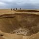 Singulares cráteres emergen con el retroceso de la superficie del Mar Muerto