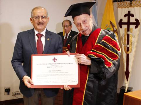 José Reig Satorres recibió título Doctor Honoris Causa por la Universidad Católica de Santiago de Guayaquil 