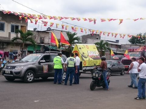 Por llegada de Abdalá Bucaram, se cumple operativo de tránsito en suburbio de Guayaquil