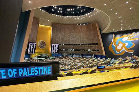 Asamblea General votó a favor de que el Estado de Palestina sea admitido como miembro de las Naciones Unidas