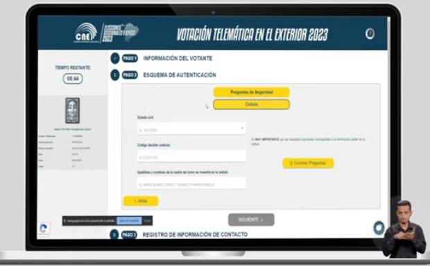 Link to the page for Ecuadorians abroad to register to vote for the elections |  Politics |  information