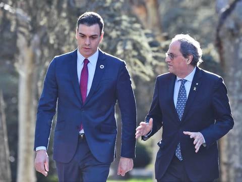 Presidente de España, Pedro Sánchez, comienza diálogo con separatistas catalanes
