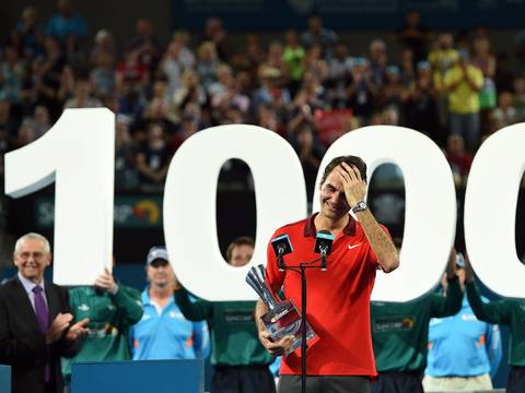 Suizo Roger Federer gana título en Australia y logra triunfo 1.000